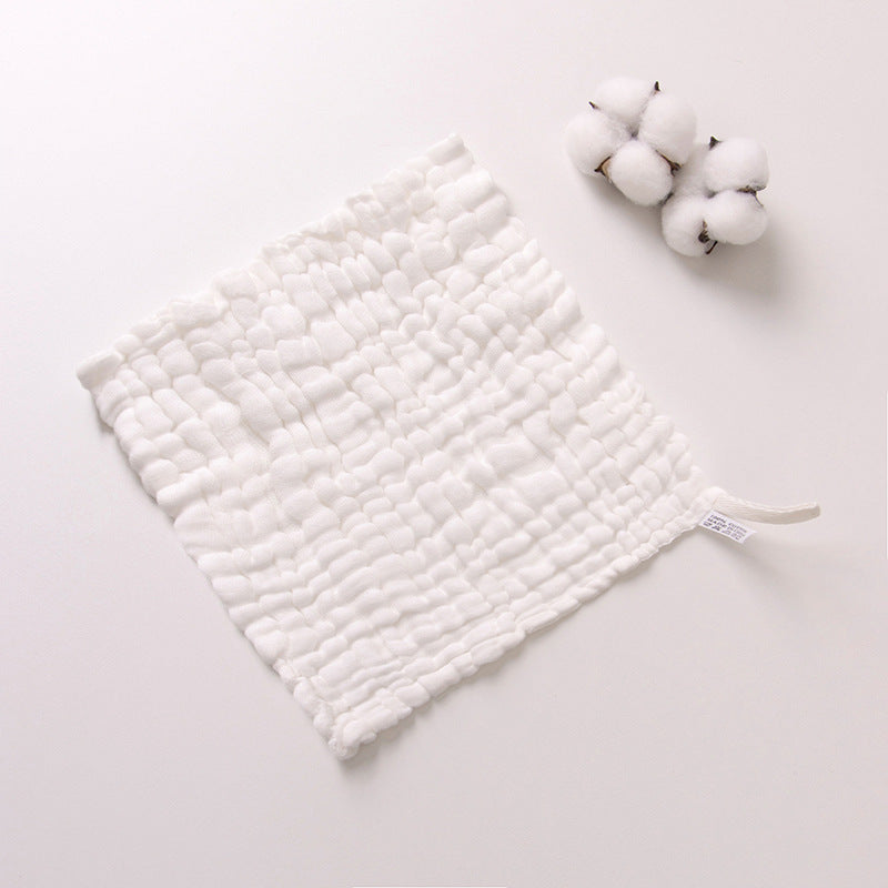 100% Muslin Cotton Baby Wash Cloth – 30*30 CM 6-Layer Solid Color Gauze Square Scarf