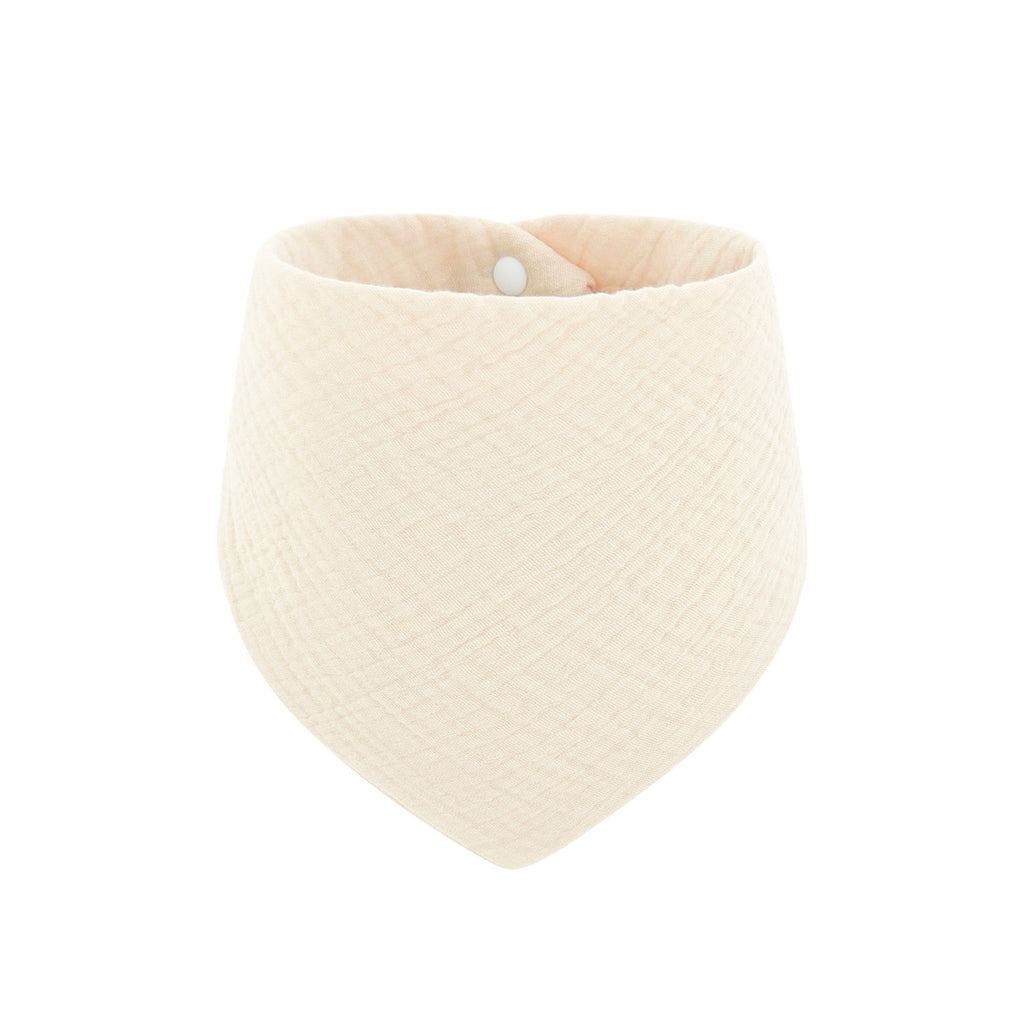 Soft Cotton Adjustable 4-Layer Drooling Baby Bibs – Solid Color Triangular Baby Scarf for Teething