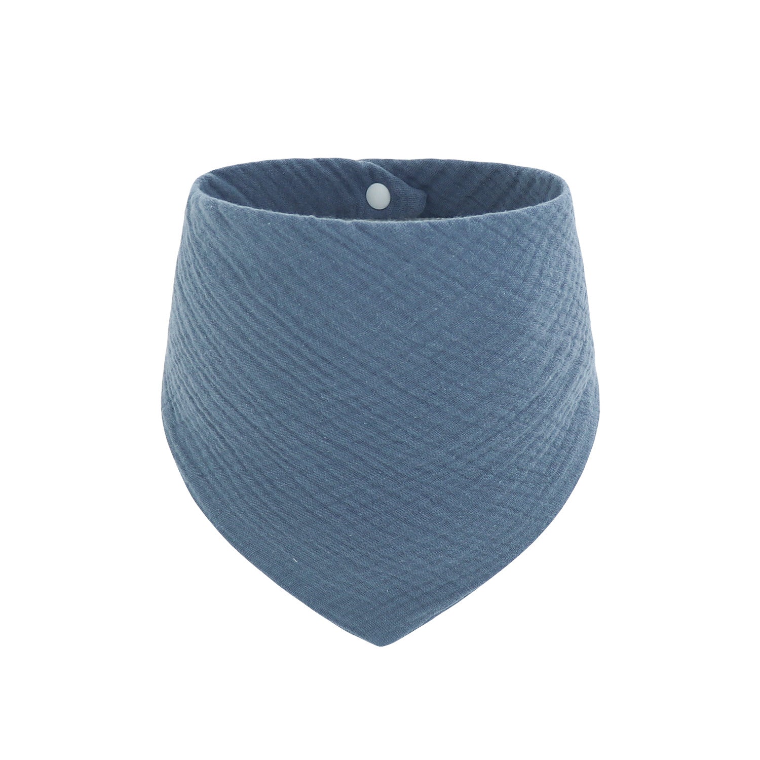 Soft Cotton Adjustable 4-Layer Drooling Baby Bibs – Solid Color Triangular Baby Scarf for Teething