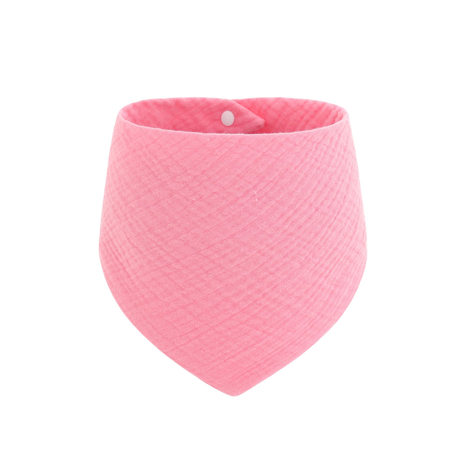 Soft Cotton Adjustable 4-Layer Drooling Baby Bibs – Solid Color Triangular Baby Scarf for Teething