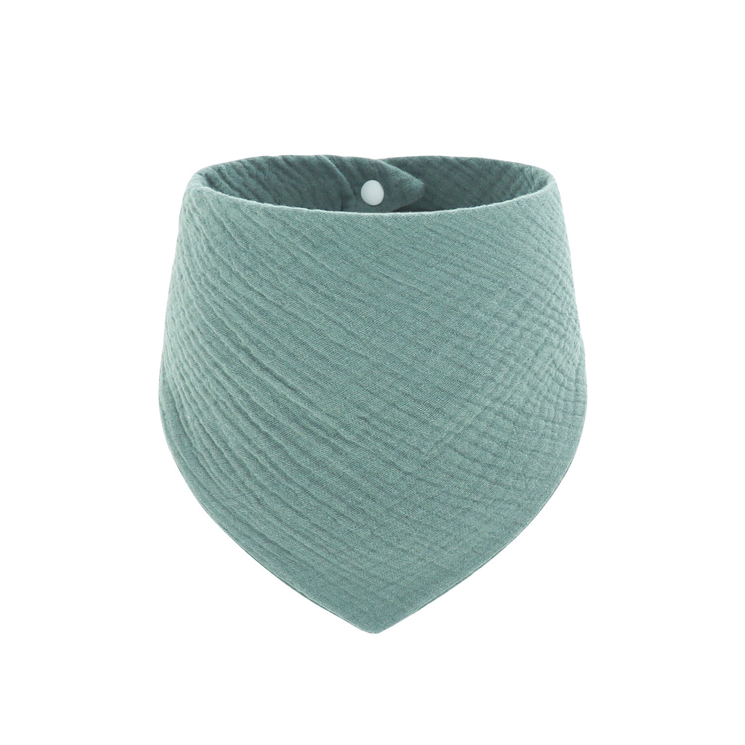 Soft Cotton Adjustable 4-Layer Drooling Baby Bibs – Solid Color Triangular Baby Scarf for Teething