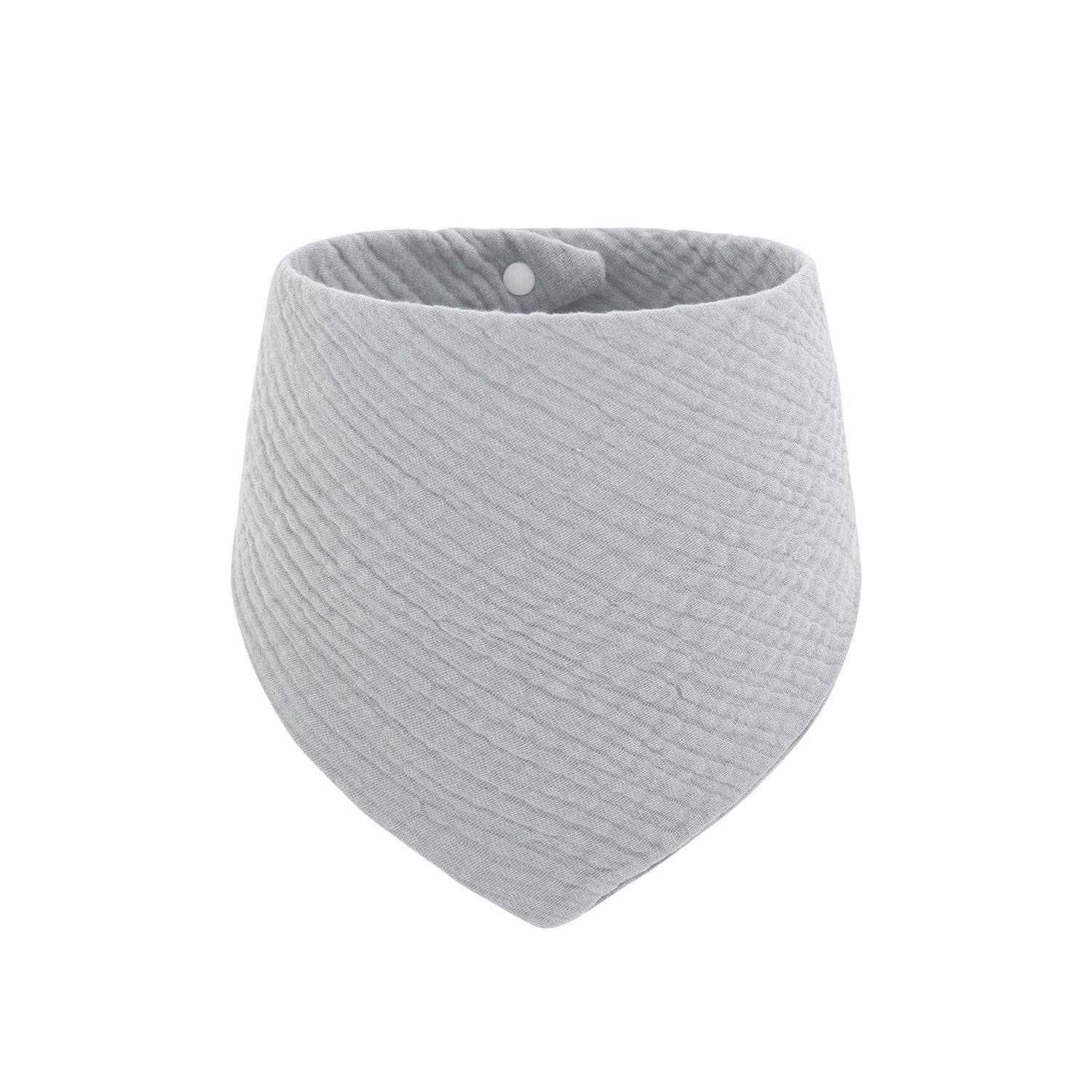 Soft Cotton Adjustable 4-Layer Drooling Baby Bibs – Solid Color Triangular Baby Scarf for Teething