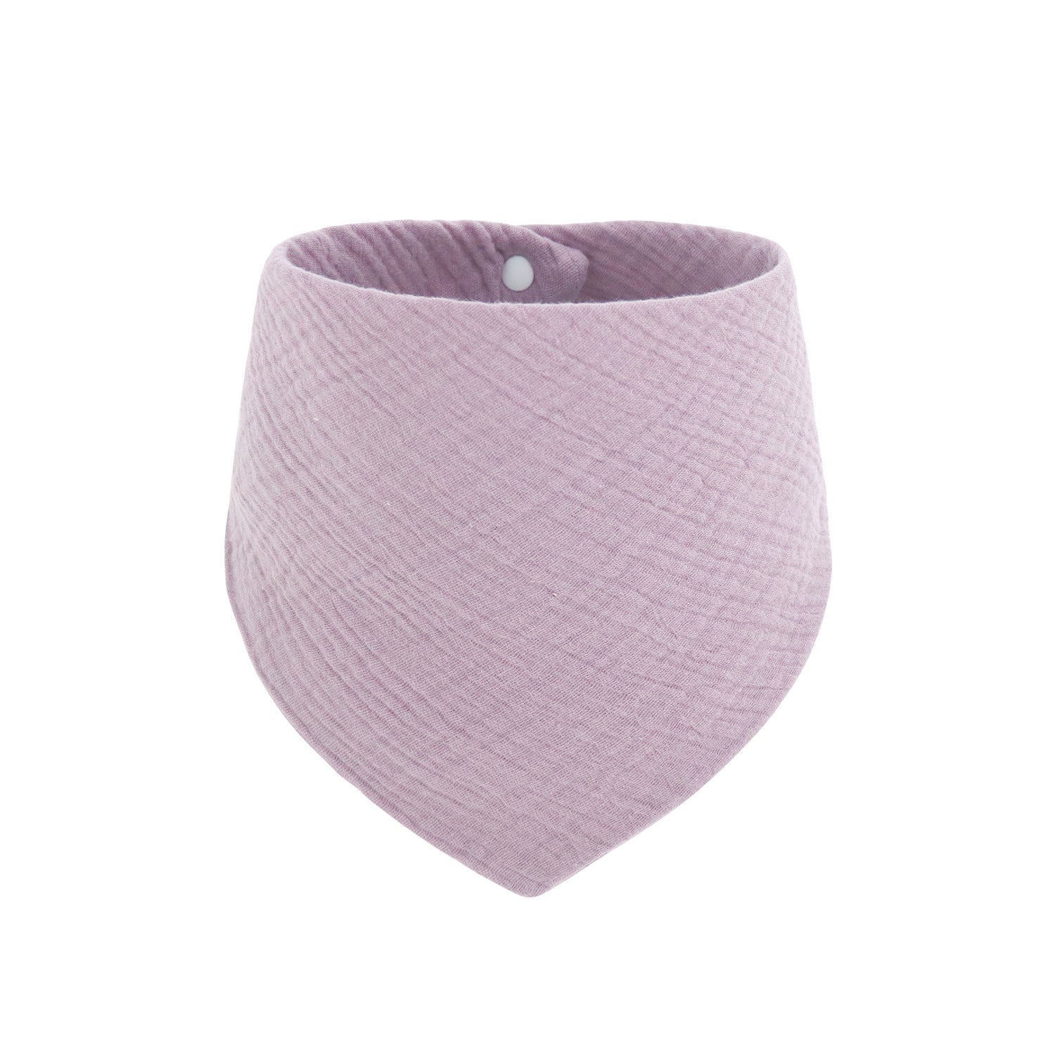 Soft Cotton Adjustable 4-Layer Drooling Baby Bibs – Solid Color Triangular Baby Scarf for Teething