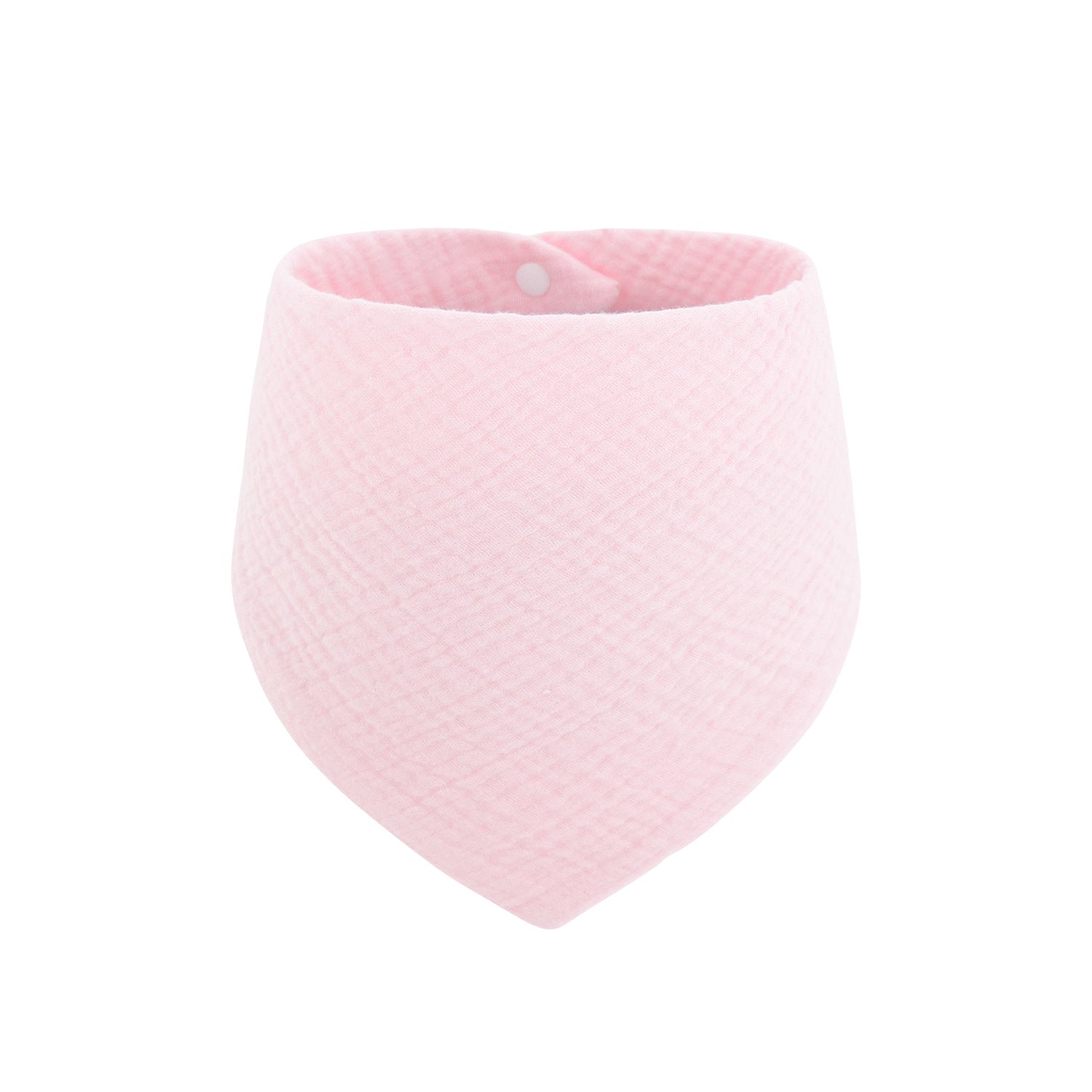 Soft Cotton Adjustable 4-Layer Drooling Baby Bibs – Solid Color Triangular Baby Scarf for Teething