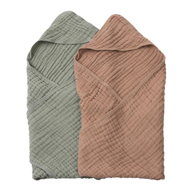 Essential Baby Hooded Towel in Class A Cotton – 6 Layers of Pure Muslin Softness