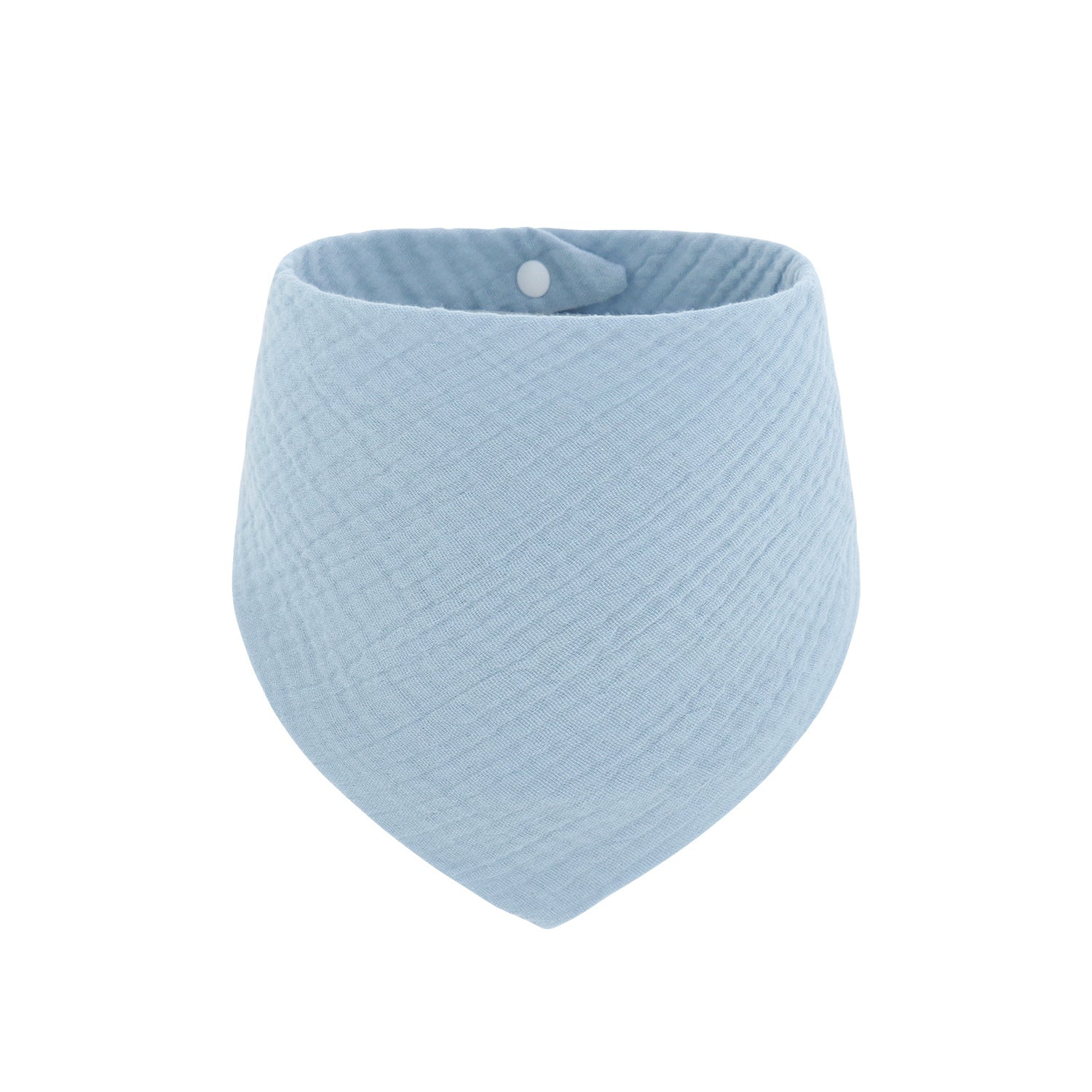 Soft Cotton Adjustable 4-Layer Drooling Baby Bibs – Solid Color Triangular Baby Scarf for Teething