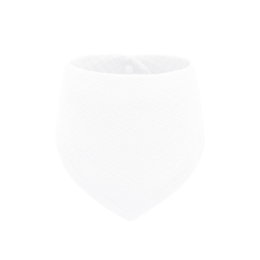 Soft Cotton Adjustable 4-Layer Drooling Baby Bibs – Solid Color Triangular Baby Scarf for Teething