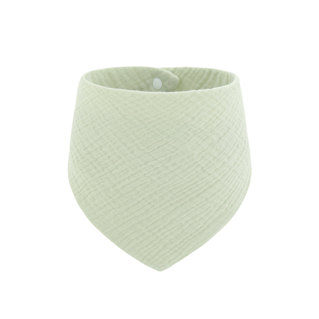 Soft Cotton Adjustable 4-Layer Drooling Baby Bibs – Solid Color Triangular Baby Scarf for Teething